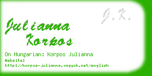 julianna korpos business card